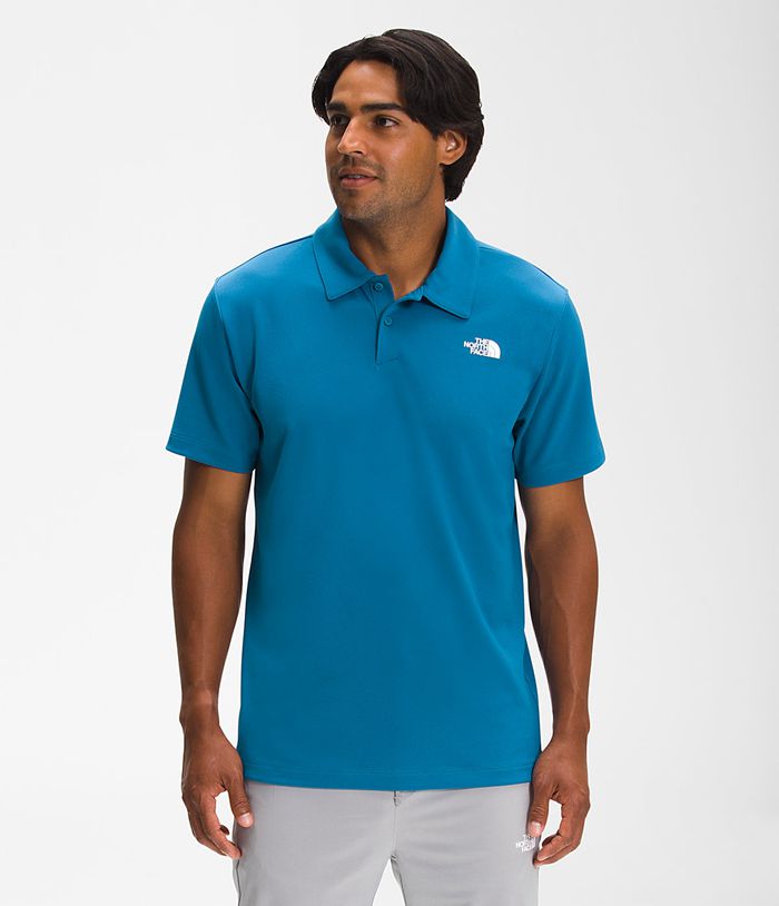 Camiseta The North Face Hombre Wander Polo - Colombia TNKGXW463 - Azules